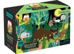 Mudpuppy Puzzle Zvieratká v lese - svieti v tme 100 dielikov