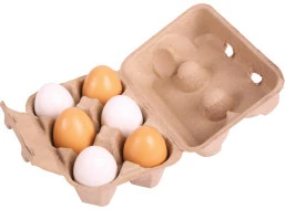 Bigjigs Toys Vajíčka v krabičke 6 ks