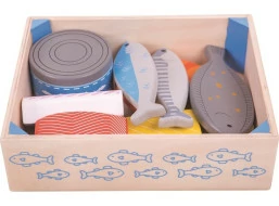 Bigjigs Toys Drevené morské plody v krabičke