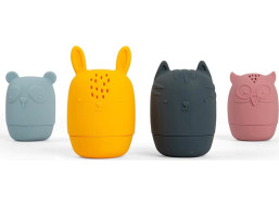 Bigjigs Toys Silikónové mačkacie zvieratká do kúpeľa