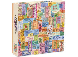 Galison Puzzle Cestovné lístky vintage 500 dielikov