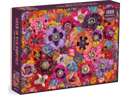 Galison Puzzle Včely medzi kvetmi maku 1000 dielikov