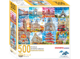 Brain Tree Puzzle Pamiatky vo farbách 500 dielikov