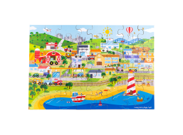 Bigjigs Toys Podlahové puzzle Mesto 48 dielikov