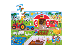 Bigjigs Toys Podlahové puzzle Farma 48 dielikov
