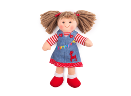 Bigjigs Toys Látková bábika Hattie 28 cm