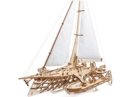 Ugears 3D drevené mechanické puzzle Plachetnica Merihobus (trimarán)