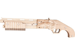 Woodcraft Drevené 3D puzzle Zbraň na gumičky Mossberg