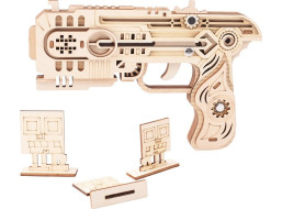 Woodcraft Drevené 3D puzzle Zbraň na gumičky Dragon Chaser