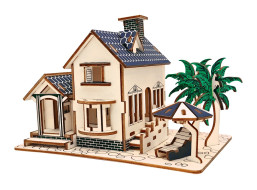 Woodcraft Drevené 3D puzzle Dom na pláži