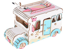 Woodcraft Drevené 3D puzzle Obytná dodávka