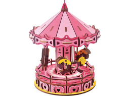Woodcraft Drevené 3D puzzle Kolotoč