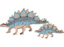 Woodcraft Drevené 3D puzzle Stegosarus 2v1