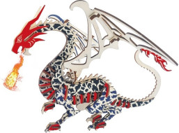 Woodcraft Drevené 3D puzzle Drak