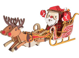 Woodcraft Drevené 3D puzzle Santove sane