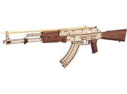 RoboTime 3D Drevené mechanické puzzle Útočná puška AK-47