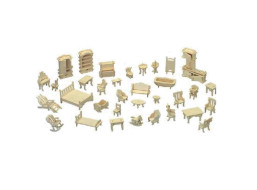 Woodcraft Drevené 3D puzzle nábytok set