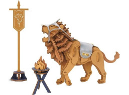 RoboTime 3D Drevené puzzle Bojovný lev - Warior Lion