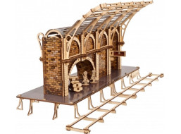 Ugears 3D drevené mechanické puzzle Harry Potter - vlakové nástupište
