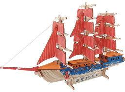 Woodcraft Drevené 3D puzzle Európska plachetnica