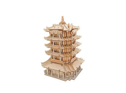 Woodcraft Drevené 3D puzzle Yellow Crane Tower