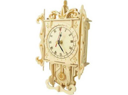 Woodcraft Drevené 3D puzzle hodiny kyvadlové