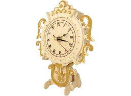 Woodcraft Drevené 3D puzzle hodiny na stojane