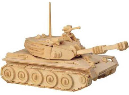 Woodcraft Drevené 3D puzzle tank