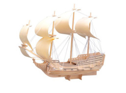Woodcraft Drevené 3D puzzle loď plachetnica orol