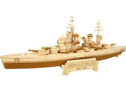 Woodcraft Drevené 3D puzzle bojová loď Prince of Wales