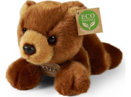 Rappa Plyšový medveď hnedý ležiaci 20 cm ECO-FRIENDLY