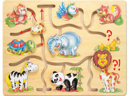 Bino Motorický labyrint Nájdi hlavu zvieratka
