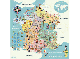 Vilac Magnetická mapa Francúzsko