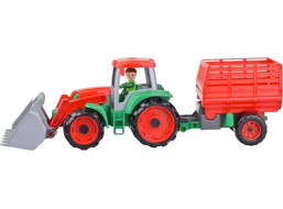 Lena Truxx Traktor s vlekom na seno, ozdobný kartón