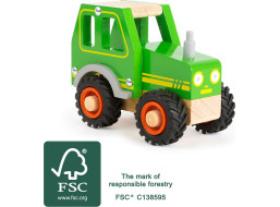 small foot Drevený traktor zelený