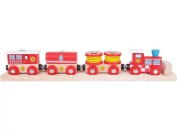 Bigjigs Rail Hasičský vlak + 3 koľaje