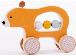Bigjigs Toys Medvedík na kolieskach