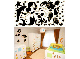 Detské samolepky KIDS color - vzor 3 - 070 čierna