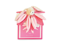 Doudou Darčeková sada - plyšový muchláčik králiček ružový 28 cm
