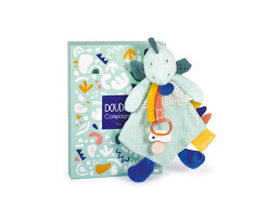Doudou Darčeková sada - Hračka s úchytom na cumlík dinosaurus zelený 23 cm