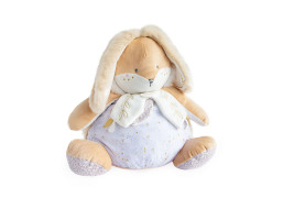 Doudou Biely zajačik s priestorom na uloženie pyžamka 38 cm