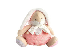 Doudou Ružový zajačik s priestorom na uloženie pyžamka 38 cm
