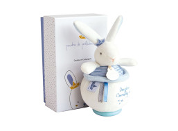 Doudou Darčeková sada - Plyšový zajačik námorník hrajúci melódiu 14 cm