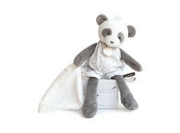 Doudou Darčeková - plyšová panda s dečkou 28 cm