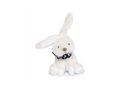 Doudou Plyšový zajačik so šatkou 12 cm tmavo modrá s hviezdičkami