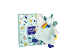 Doudou Darčeková sada - Plyšový muchláčik dinosaurus zelený 25 cm