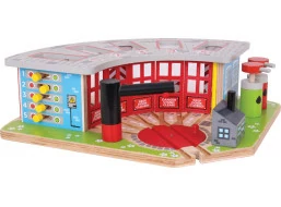 Bigjigs Rail Exkluzívne depo pre 5 vláčikov - poškodený obal