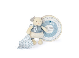 Doudou Darčeková sada - Plyšový psík s dečkou z BIO bavlny 22 cm