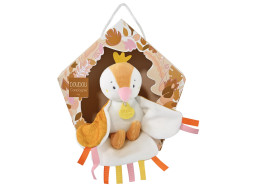 Doudou Darčeková sada - hudobná plyšová hračka vtáčik žltý 23 cm