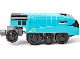 Bigjigs Rail Elektrická lokomotíva Mallard modrá